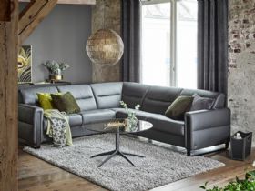 Fiona 4 Seater Corner Sofa With Wooden Arm Lifestyle