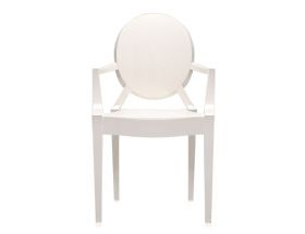 Louis Ghost by Philippe Starck Glossy White Chair