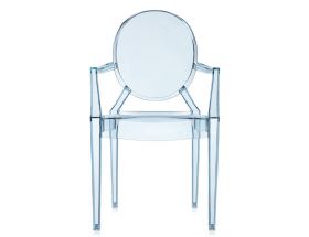 LouLou Ghost by Philippe Starck Transparent Blue Chair