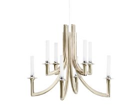 Khan by Philippe Starck Polished Metal Chandelier