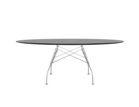 Glossy by Antonio Citterio Black Oval Table