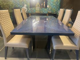 Aquanette Large Extending Table and 6 Chairs