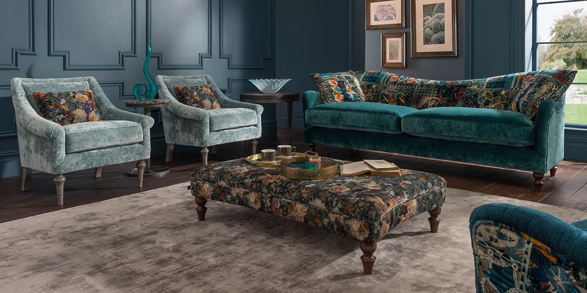 Spink and Edgar Tiffany fabric sofa collection