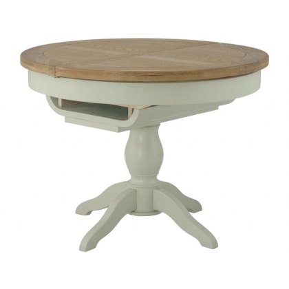 Hunningham Grand Painted Round Butterfly Extending Dining Table