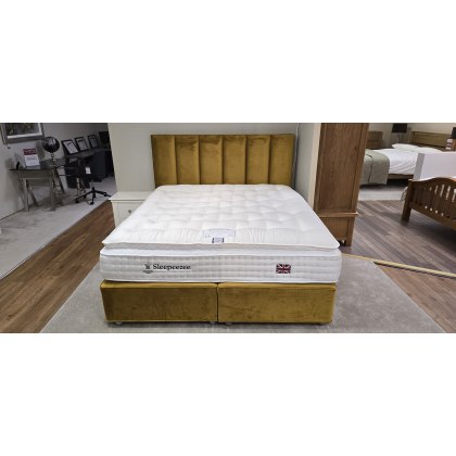 Vispring Prestige Super King Base with 4 drawers & headboard, Sleepeezee 3200 sprung Mattress