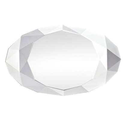 Precious White Angled White Mirror