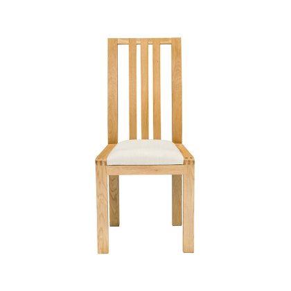 Ercol Bosco Oak Dining Chair Cream Fabric