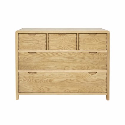 Ercol Bosco Bedroom Oak 5 Drawer Wide Chest Ercol Bosco Bedroom Oak 5 Drawer Wide Chest