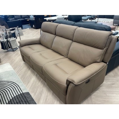 Leena 3 Seater Leather Power Recliner