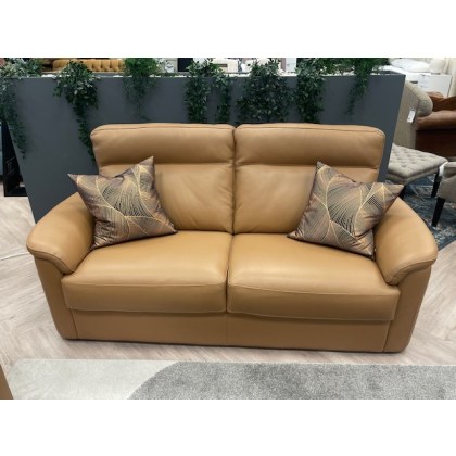 Angelica 2 Seater Fixed Leather Sofa