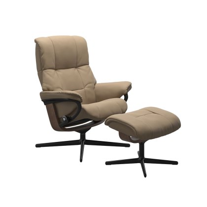 Stressless Mayfair Large Cross Base Chair & Stool