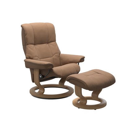 Stressless Mayfair Small Classic Recliner Chair & Stool