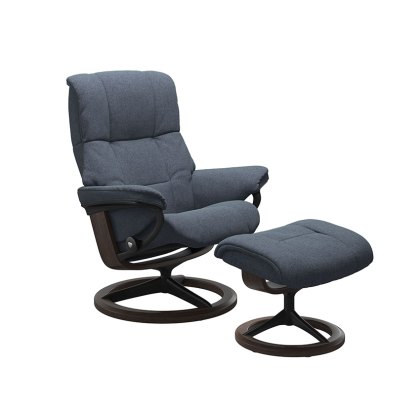 Stressless Mayfair Small Signature Recliner Chair & Stool