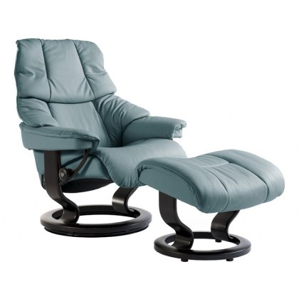 Stressless Reno Medium Chair and Stool Stressless Reno Medium Chair and Stool
