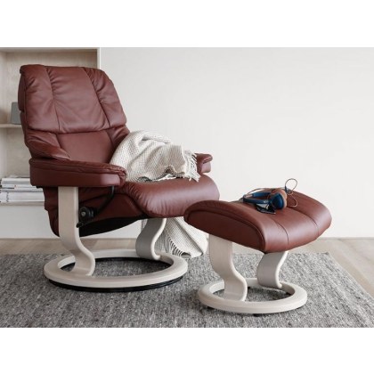 Stressless Reno Medium Chair and Stool