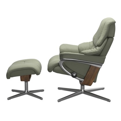 Stressless Reno Medium Cross Chair & Stool