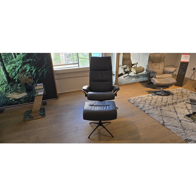 Stressless Tokyo Star Chair With Footstool in Paloma Stressless Tokyo Star Chair With Footstool in Paloma