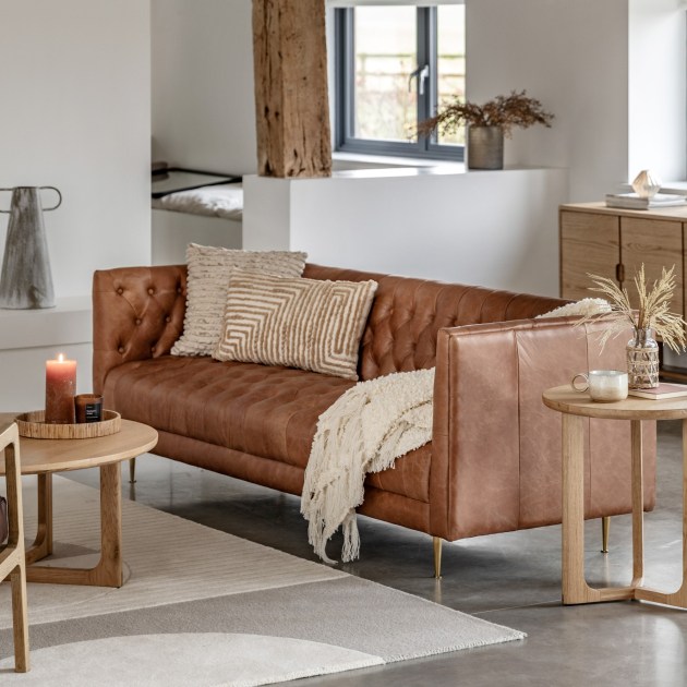Gallery Direct Dalton Antique Brown Leather Sofa Gallery Direct Dalton Antique Brown Leather Sofa