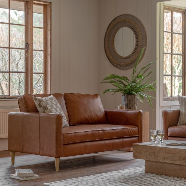 Gallery Direct Osborne Vintage Brown 2 Seater Sofa Gallery Direct Osborne Vintage Brown 2 Seater Sofa