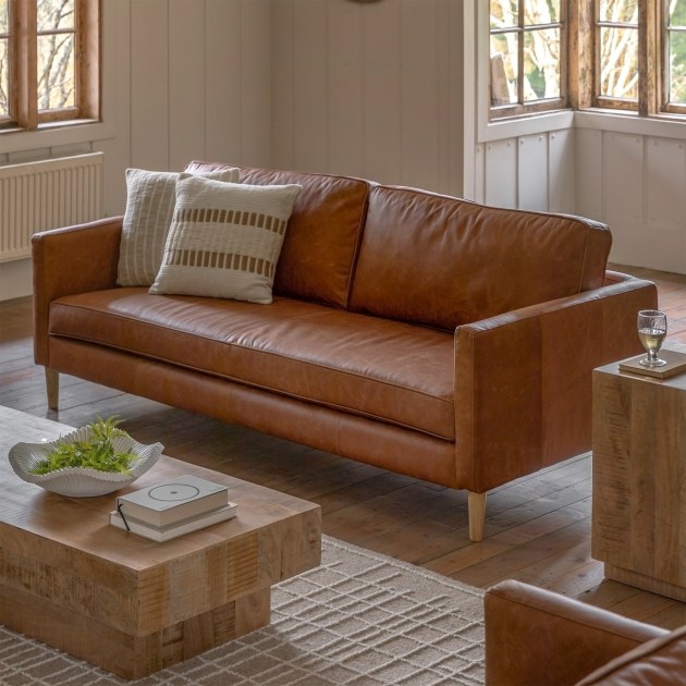Gallery Direct Osborne Vintage Brown 3 Seater Sofa Gallery Direct Osborne Vintage Brown 3 Seater Sofa