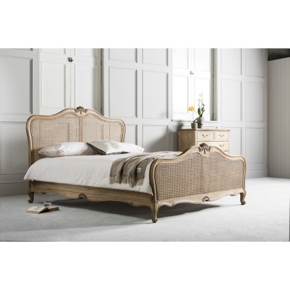 Ashwell Weathered 5'0 King Size Cane Bed