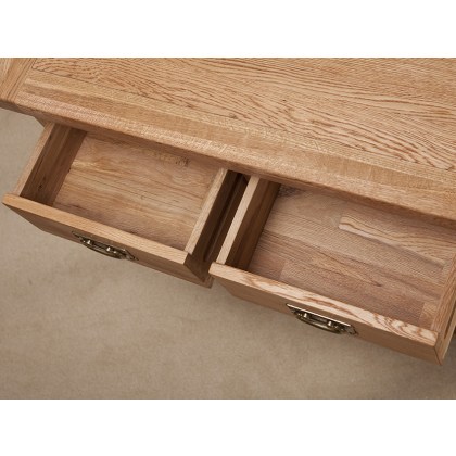 Hemingford Oak 2 Drawer Console Table