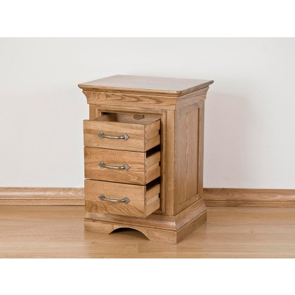 Padbury Oak 3 Drawer Bedside