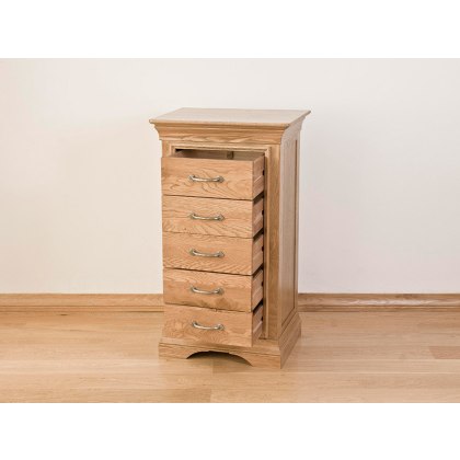 Padbury Oak 5 Drawer Wellington Chest