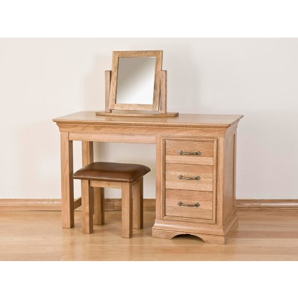 Padbury Oak Single Pedestal Dressing Table