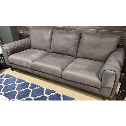 Tarquin 3 Seater Sofa in Leather (Alabama) Dark Grey 53701 W241cm D101cm H 91cm Tarquin 3 Seater Sofa in Leather (Alabama) Dark Grey 53701 W241cm D101cm H 91cm