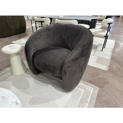 Curvo Armchair in Expresso Fabric Curvo Armchair in Expresso Fabric