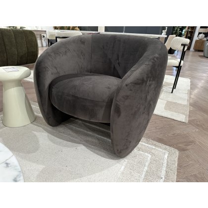 Curvo Armchair in Expresso Fabric Curvo Armchair in Expresso Fabric