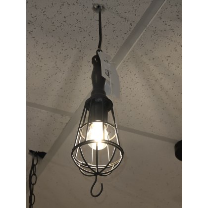 WORKER CAGE BLACK METAL HANGING LAMP WORKER CAGE BLACK METAL HANGING LAMP