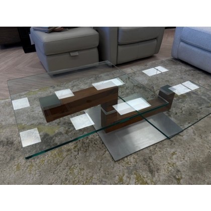 Venjakob Walnut & Glass Top Coffee Table Venjakob Walnut & Glass Top Coffee Table