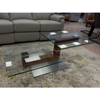 Venjakob Walnut & Glass Top Coffee Table Venjakob Walnut & Glass Top Coffee Table