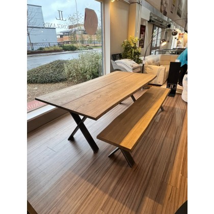 Clifton 220cm x 100cm Dining Table, Seat Bench & 50cm Extension Leaf Clifton 220cm x 100cm Dining Table, Seat Bench & 50cm Extension Leaf