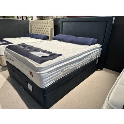Portebello 3200 5ft Mattress with Full End Opening Ottoman Bed And Magnolia Headboard in Blue Portebello 3200 5ft Mattress with Full End Opening Ottoman Bed And Magnolia Headboard in Blue