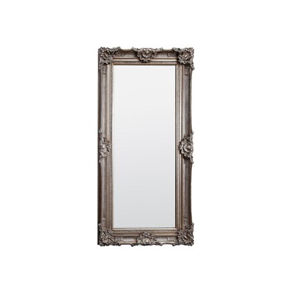 Kephri Silver Leaner Mirror 70 x 35,Ornate frame Antique silver finish