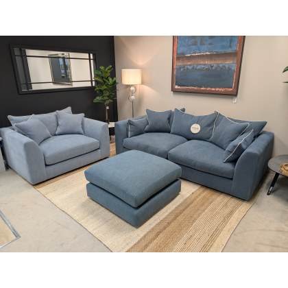 Lynton, Large Sofa (fibre), Cuddler Chair (foam) and Footstool Lynton, Large Sofa (fibre), Cuddler Chair (foam) and Footstool