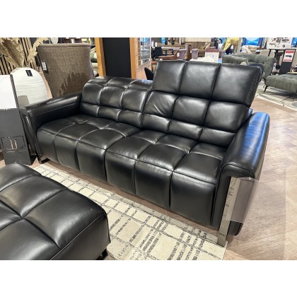 Viviana 3 Seater, Chair and Bench Stool in Black Leather Viviana 3 Seater, Chair and Bench Stool in Black Leather