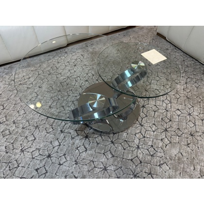 Spin Occasional -Coffee Table- Clear Glass Top Spin Occasional -Coffee Table- Clear Glass Top