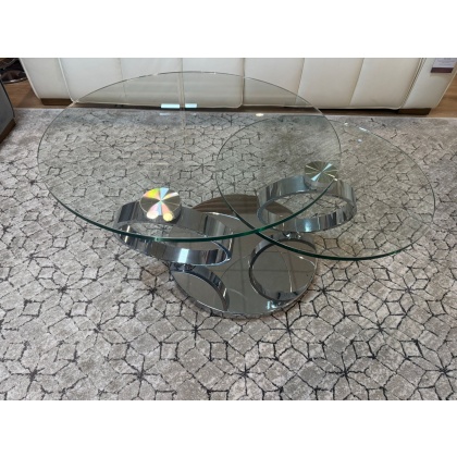 Spin Occasional -Coffee Table- Clear Glass Top Spin Occasional -Coffee Table- Clear Glass Top
