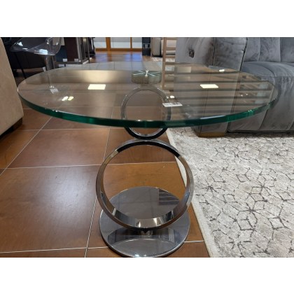 Spin Occasional -Lamp Table- Clear Glass Top Spin Occasional -Lamp Table- Clear Glass Top