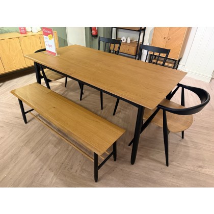 ERCOL MONZA MEDIUM EXTENDING DINING TABLE WITH CHAIRS & BENCH SET ERCOL MONZA MEDIUM EXTENDING DINING TABLE WITH CHAIRS & BENCH SET