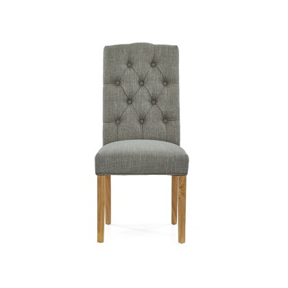 Brenton Dining Grey Button Back Upholstered Dining Chair