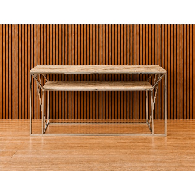 Stone Italia Bergamo Console Table Glam Travertine Stone Italia Bergamo Console Table Glam Travertine