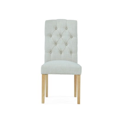 Burford Dining Chair Natural Button Back Dining Chair