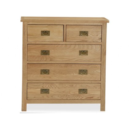 Fairfax Compact Bedroom Oak 2 Over 3 Chest of Drawers