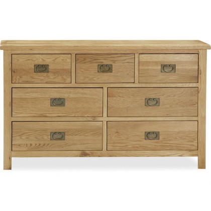 Fairfax Compact Bedroom Oak 3 Over 4 Chest of Drawers