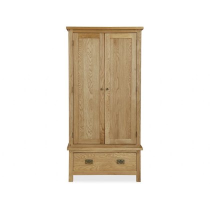 Fairfax Compact Bedroom Oak Gents Wardrobe